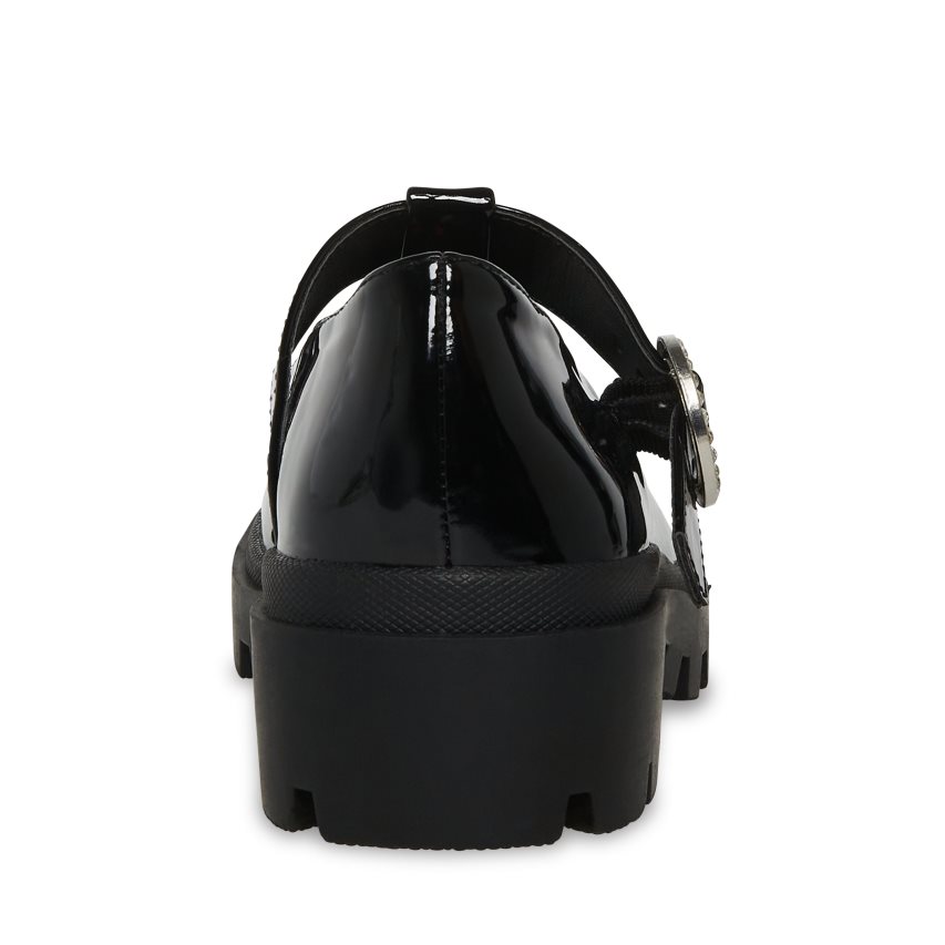 Zapatos Plataforma Steve Madden Jsuzey Charol Niños Negras | ES EK140S